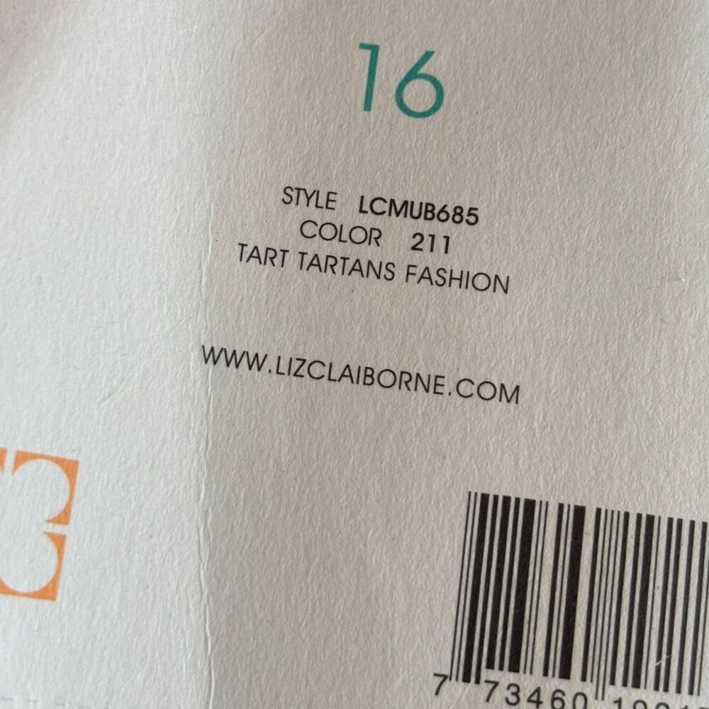 Liz Claiborne Womens Tart Tartans Plaid Wool Blend Blazer Multicolor Size 16 - Picture 9 of 14